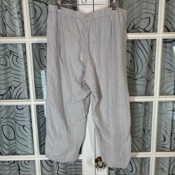 J Jill Love Linen M Linen Elasticc Waistband Pull on Lagenlook Pant - Picture 3 of 8